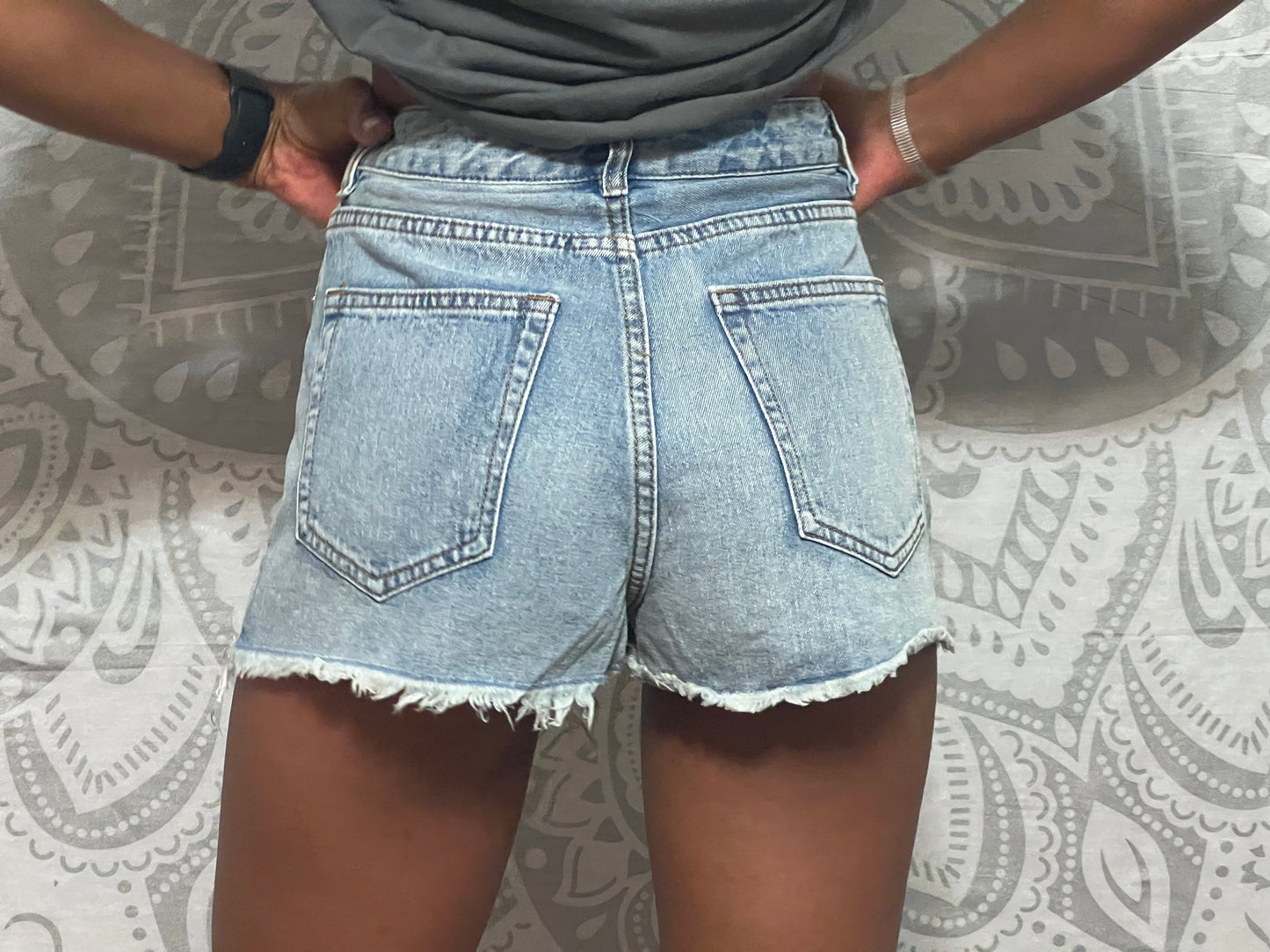 Denim Distressed Shorts