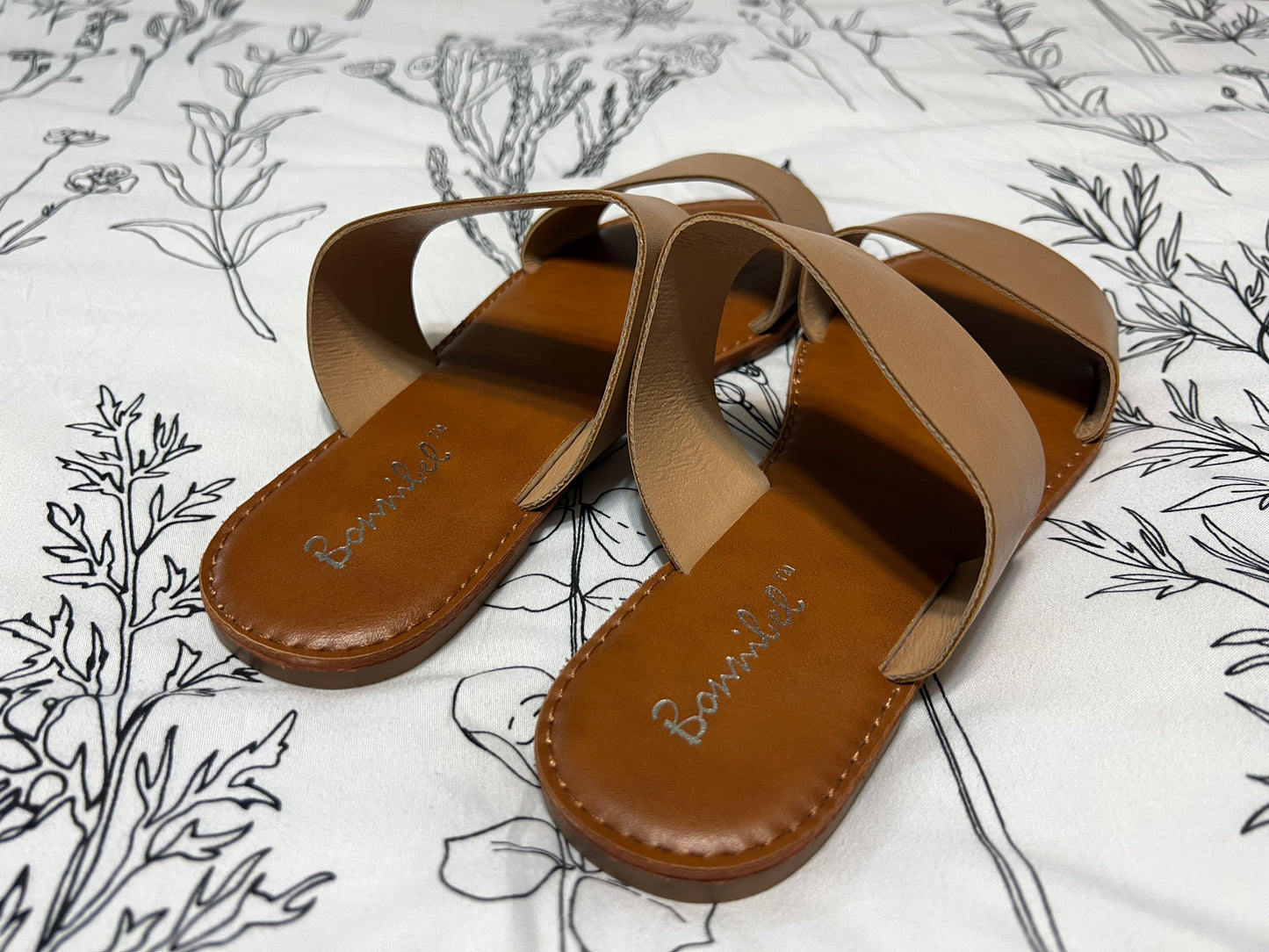 Two Strap Natural Sandal