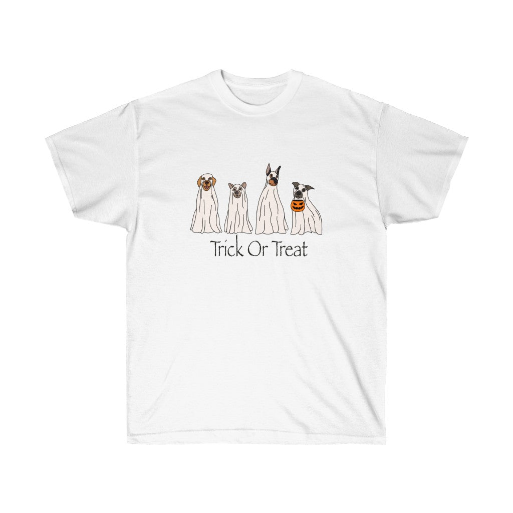 Trick Or Treat Doggie Ghosts Ultra Cotton Tee