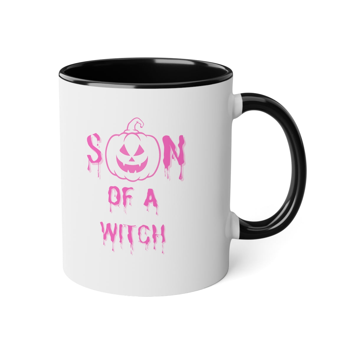 Son Of A Witch White accent mug