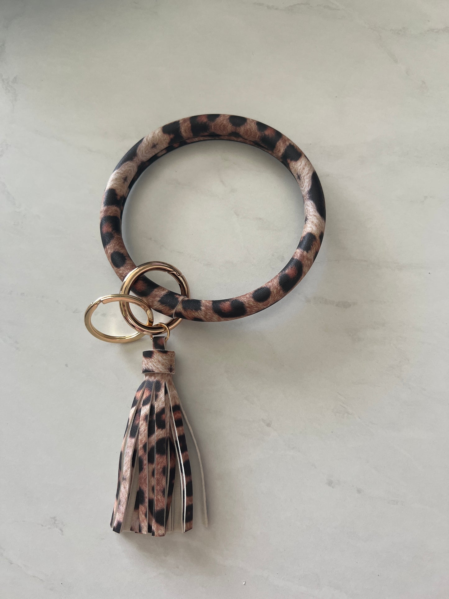 Leopard Key Ring Bangle Bracelet KeyChain